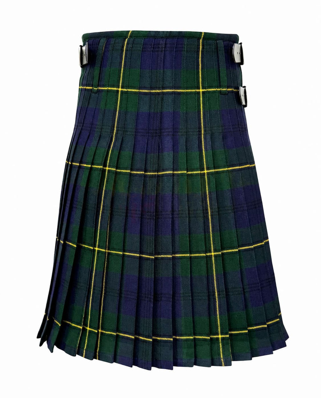 Clan Johnstone Modern Tartan Kilt in acrylic wool with traditional pleated design Back Side.