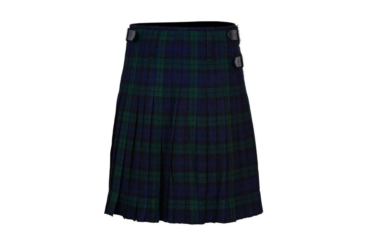 Black Watch Tartan Traditional Handmade Kilt - Acrylic Wool, 24" Drop