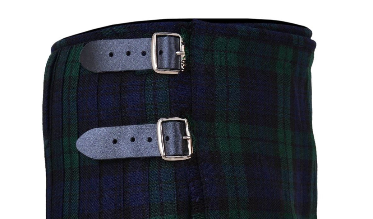 Black Watch Tartan Traditional Handmade Kilt - Acrylic Wool, 24" Drop